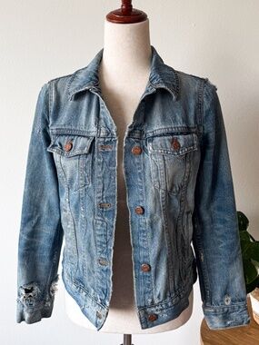 Madewell Spring 2015 Distressed Cotton Denim Jacket